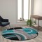 Flash Furniture Turquoise 5' x 5' Geometric Abstract Area Rug KP-RG953-55-TQ-GG - alternate 1